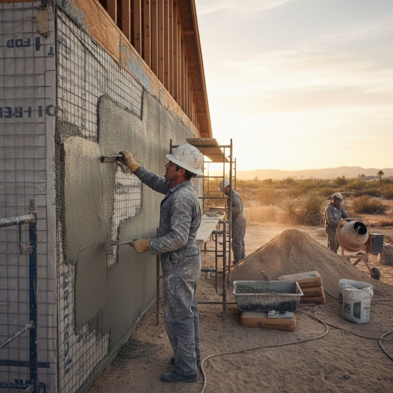 Artificial Stucco Installation detail